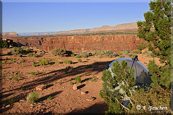 Zeltplatz am Canyonrand